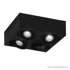 Plafondspot Eye box 4L zwart 3000k>Straluma Best