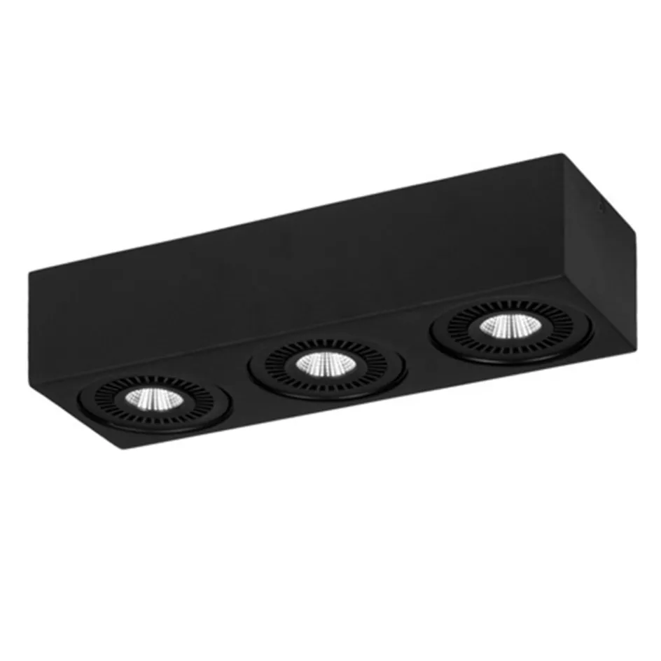Plafondspot Eye 3L box zwart led 3000k>Straluma Hot