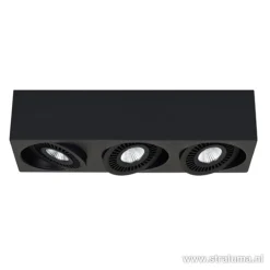 Plafondspot Eye 3L box zwart led 3000k>Straluma Hot
