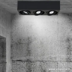 Plafondspot Eye 3L box zwart led 3000k><noscript><img width=