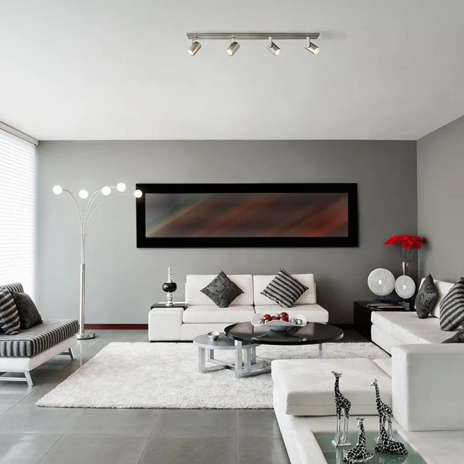 Plafondspot Halo 4L balk rvs gu10>Straluma Clearance