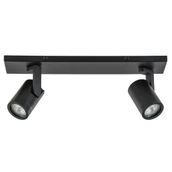 Plafondspot Halo 2L op balk zwart>Straluma Outlet