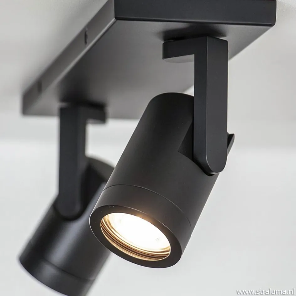Plafondspot Halo 2L op balk zwart>Straluma Outlet