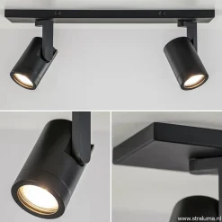 Plafondspot Halo 2L op balk zwart><noscript><img width=