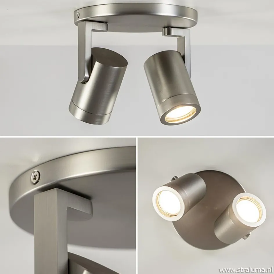 Plafondspot Halo 2L rond rvs>Straluma New