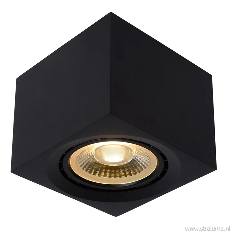 Plafondspot kubus zwart gu10-111 dtw>Straluma Best