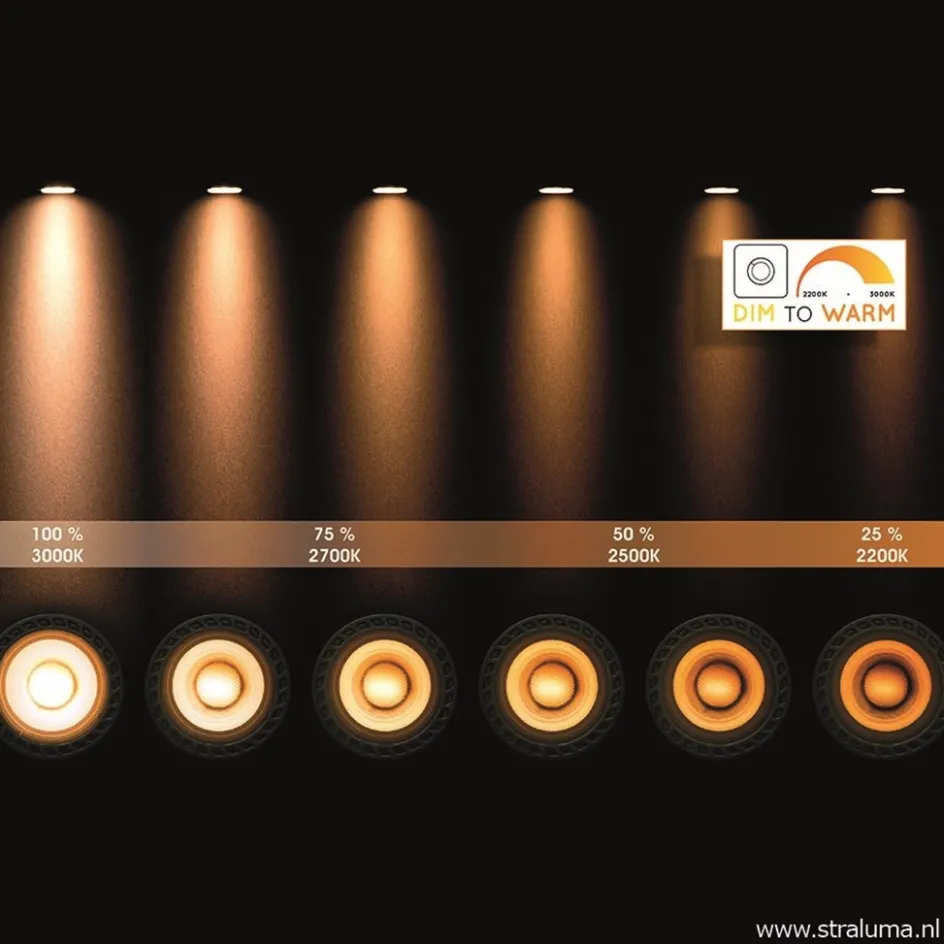 Plafondspot kubus zwart gu10-111 dtw>Straluma Best