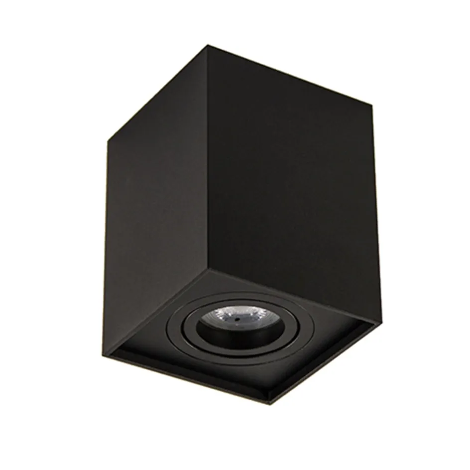 Plafondspot kubus zwart kantelbaar gu10>Straluma Best