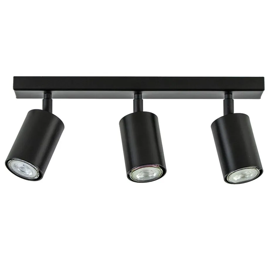 Plafondspot 3l balk zwart gu10>Straluma
