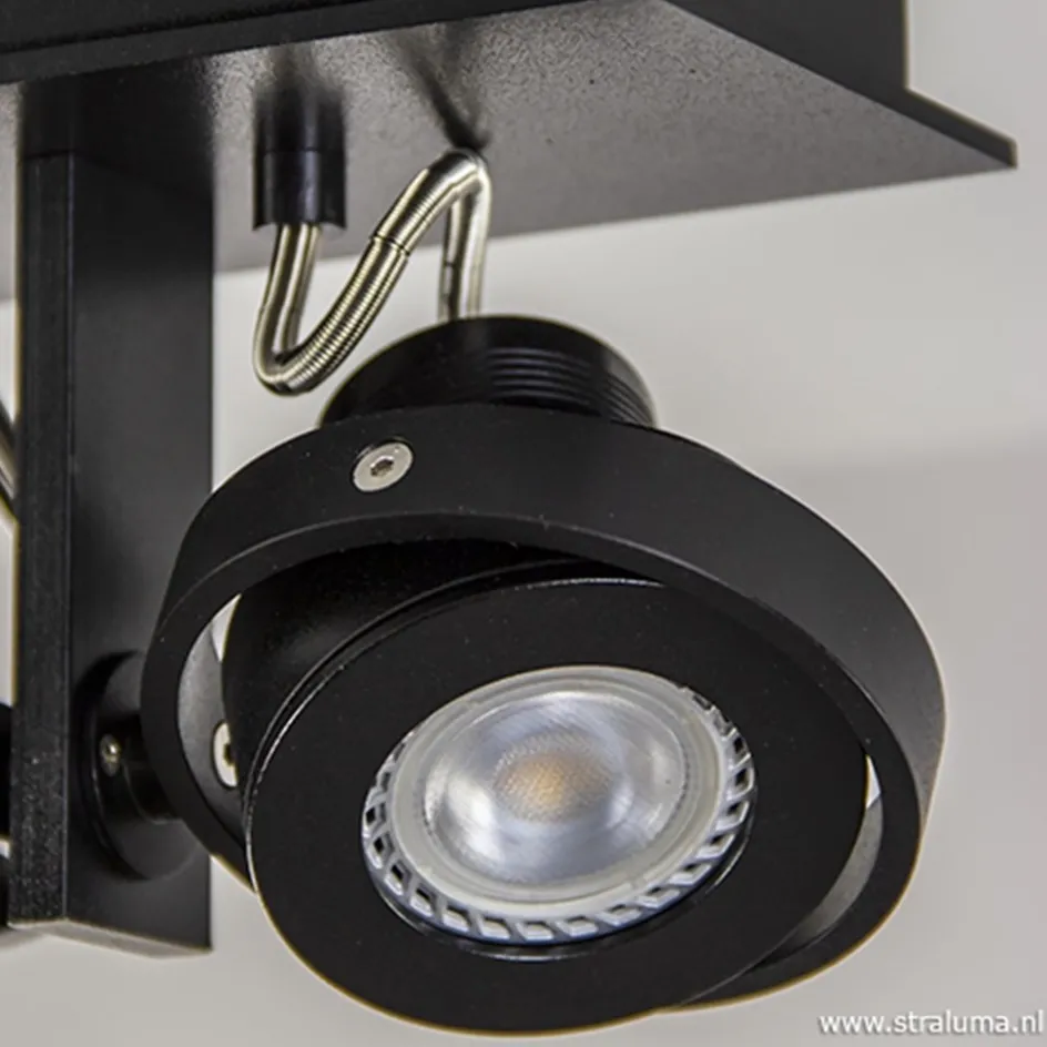 Plafondspot 3L op balk zwart gu10 incl.>Straluma Best