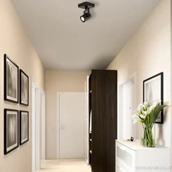 Plafondspot 1L zwart incl.gu10><noscript><img width=