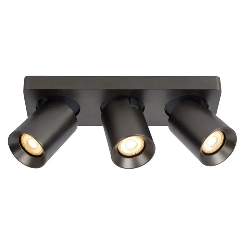 Plafondspot 3-lichts balk gunmetal gu10>Straluma