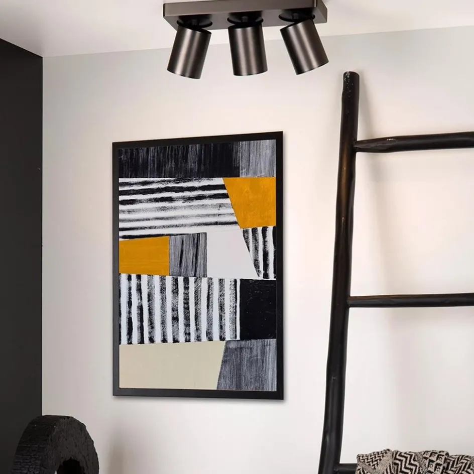 Plafondspot 3-lichts balk gunmetal gu10>Straluma