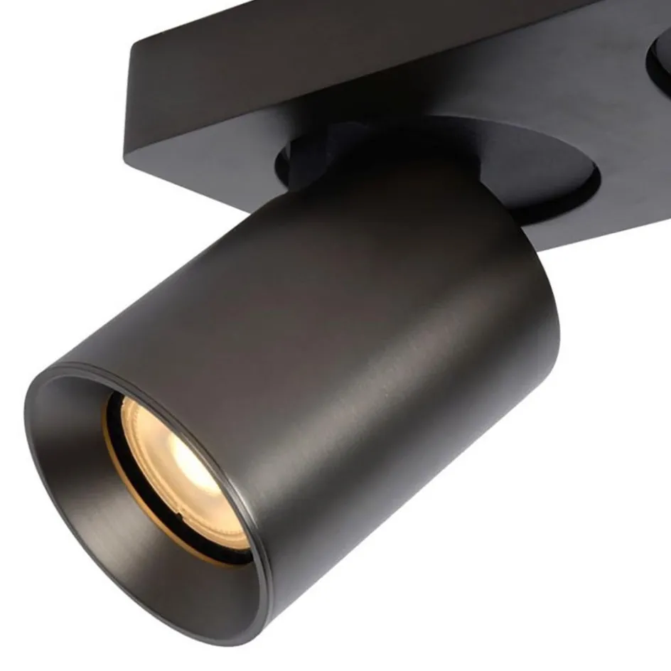 Plafondspot 2-lichts gunmetal incl. gu10>Straluma