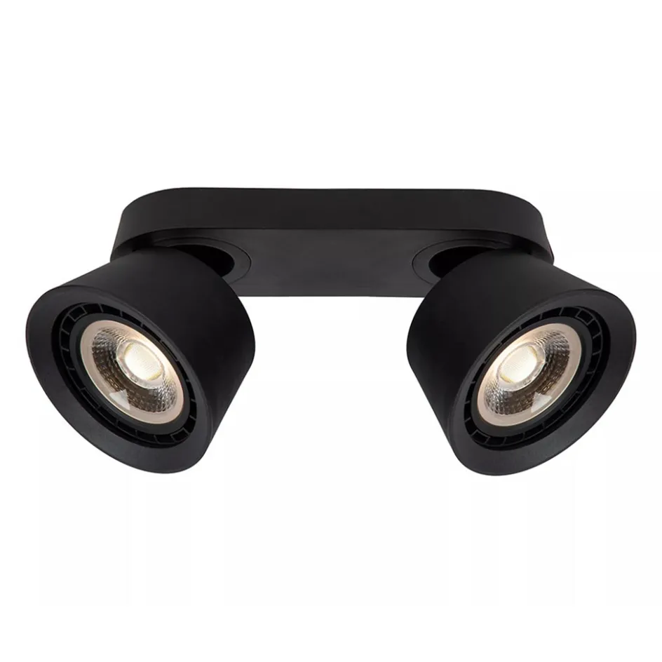 Plafondspot 2-lichts mat zwart exclusief GU10-ES111>Straluma Sale