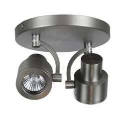 Plafondspot 2-lichts rond nikkel gu10>Straluma Discount