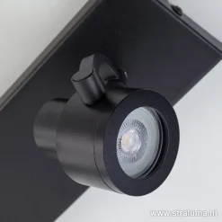 Plafondspot mat zwart balk 2-lichts gu10><noscript><img width=