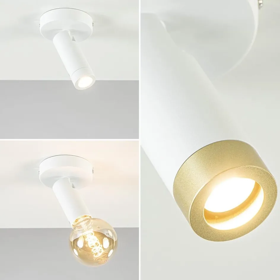 Plafondspot Miller enkel wit/goud pucc>Straluma New