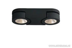 Plafondspot Montreal 2L balk zwart 3000>Straluma Hot