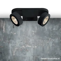 Plafondspot Montreal 2L balk zwart 3000></noscript>Straluma Hot