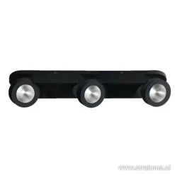 Plafondspot Montreal 3L balk zwart 3000k>Straluma Discount
