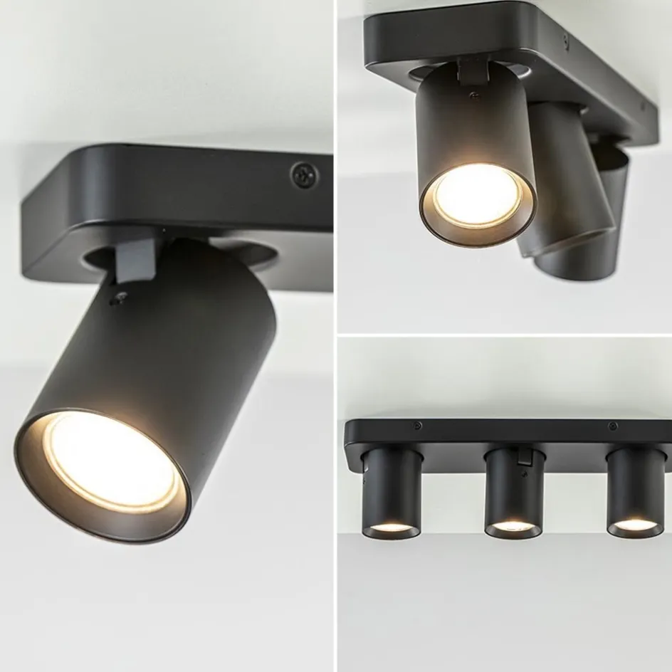 Plafondspot Oliver 3L balkzwart gu10>Straluma Discount