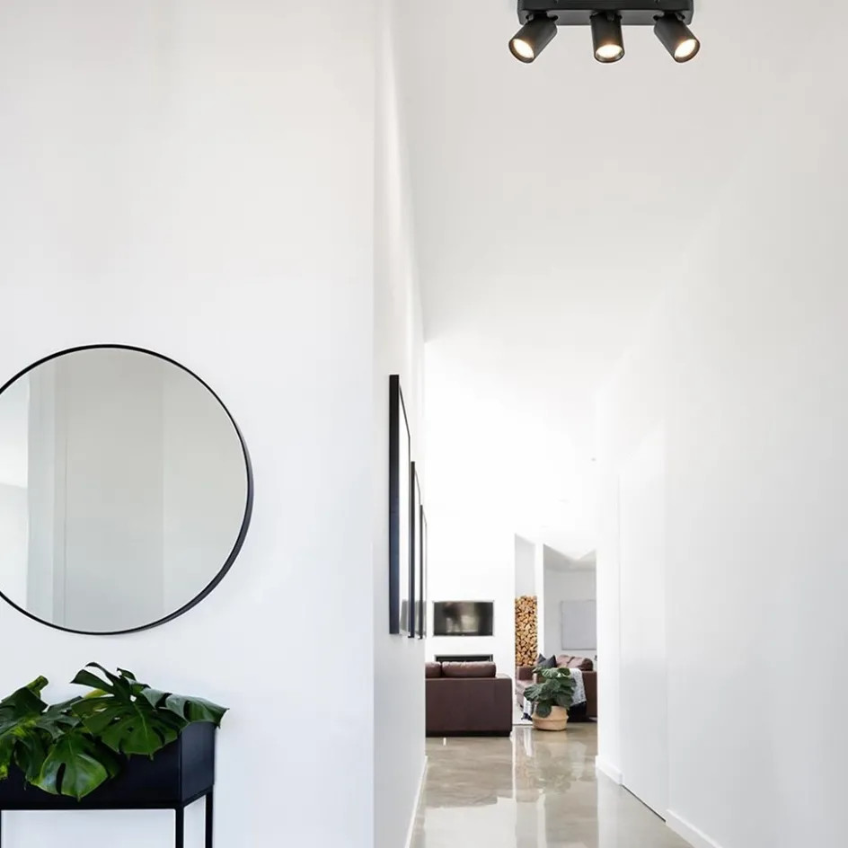 Plafondspot Oliver 3L balkzwart gu10>Straluma Discount