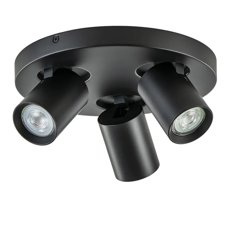 Plafondspot Oliver 3L rond zwart gu10>Straluma Sale