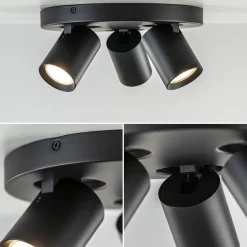 Plafondspot Oliver 3L rond zwart gu10><noscript><img width=