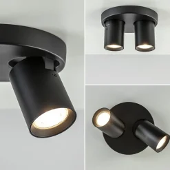 Plafondspot Oliver 2L rond zwart gu10><noscript><img width=