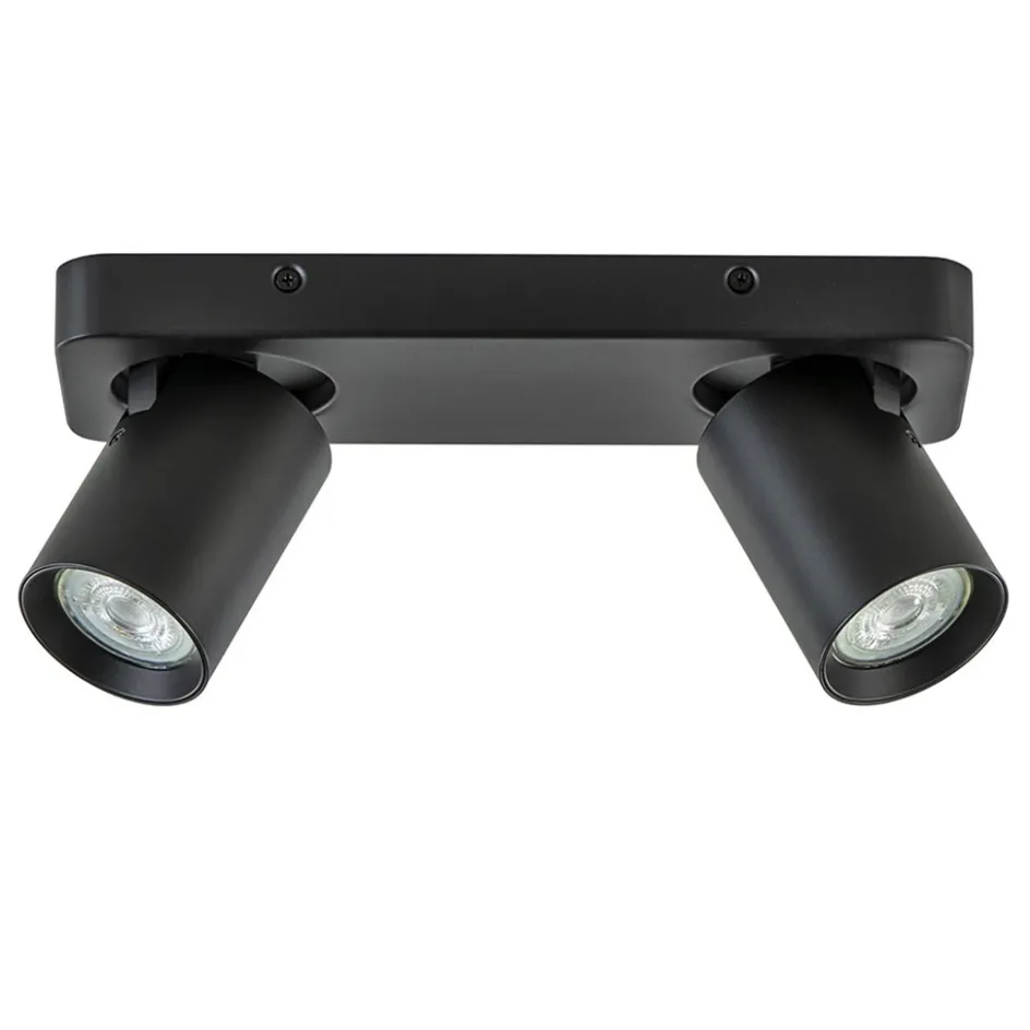 Plafondspot Oliver 2L zwart balk+tubes>Straluma New