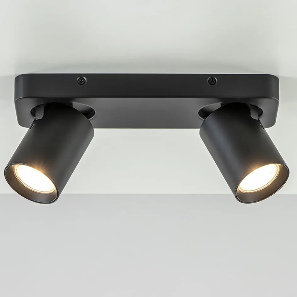 Plafondspot Oliver 2L zwart balk+tubes>Straluma New