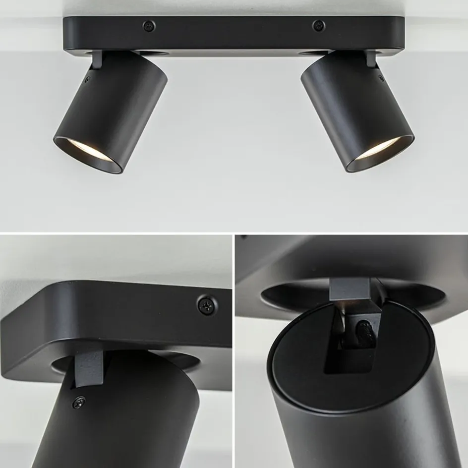 Plafondspot Oliver 2L zwart balk+tubes>Straluma New