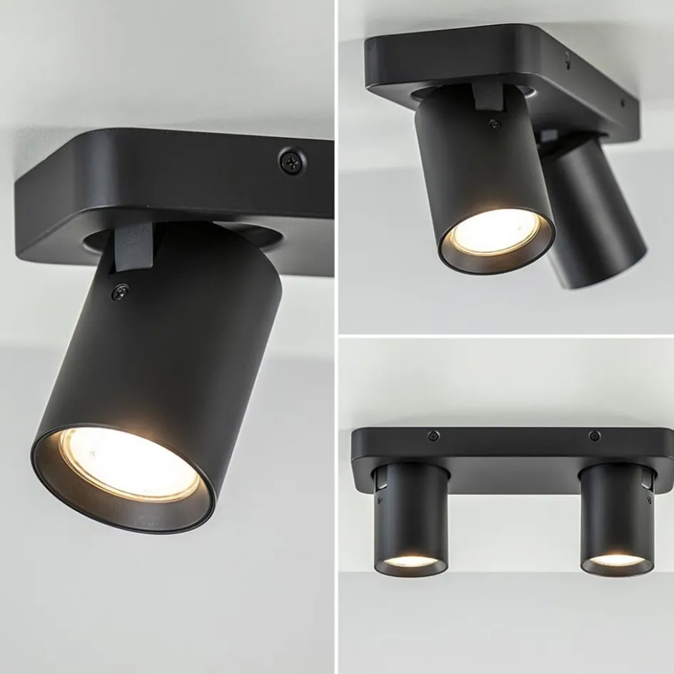 Plafondspot Oliver 2L zwart balk+tubes>Straluma New