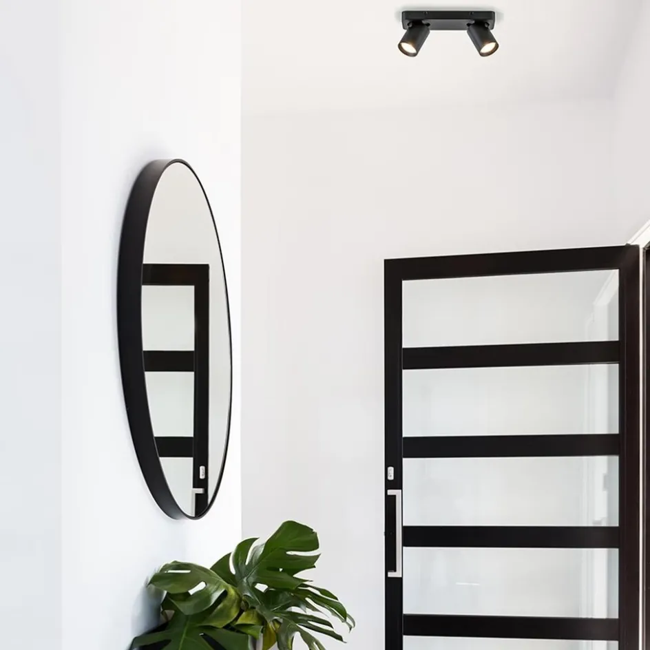 Plafondspot Oliver 2L zwart balk+tubes>Straluma New