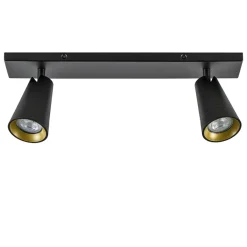 Plafondspot Petunia 2L balk zwart/goud>Straluma Best