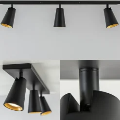 Plafondspot Petunia 3L balk zwart/goud><noscript><img width=