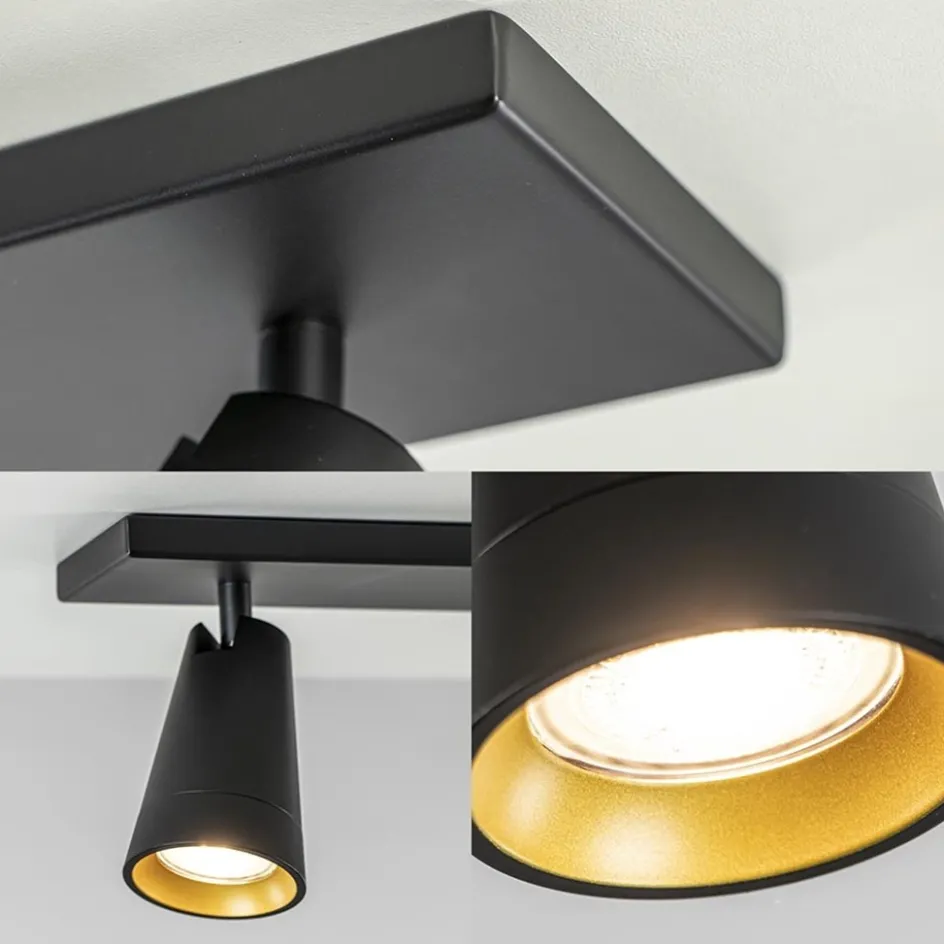 Plafondspot Petunia 3L balk zwart/goud>Straluma Sale