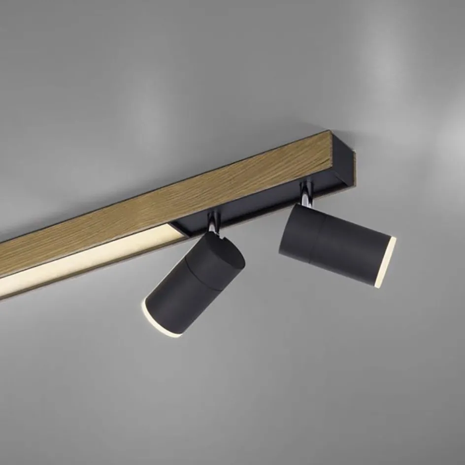 Plafondspot Pure Lines antraciet/hout cct>Straluma Sale