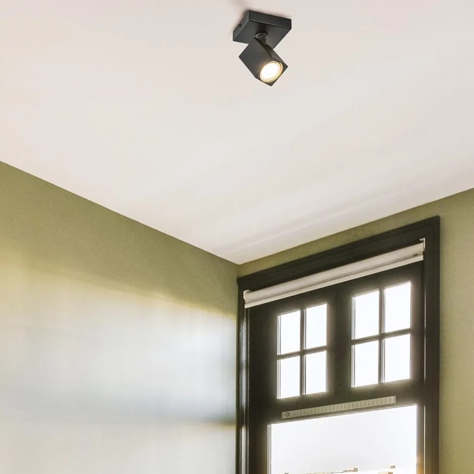 Plafondspot Quadro 1L zwart gu10>Straluma Sale