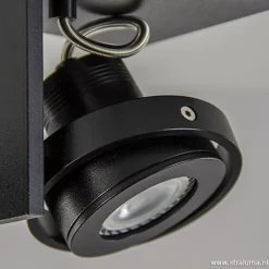 Plafondspot Quatro 1L zwart incl.gu10><noscript><img width=