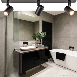 Plafondspot Rain 3L balk zwart gu10 IP44></noscript>Straluma Sale