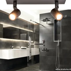 Plafondspot Rain 2L zwart balk IP44></noscript>Straluma Best