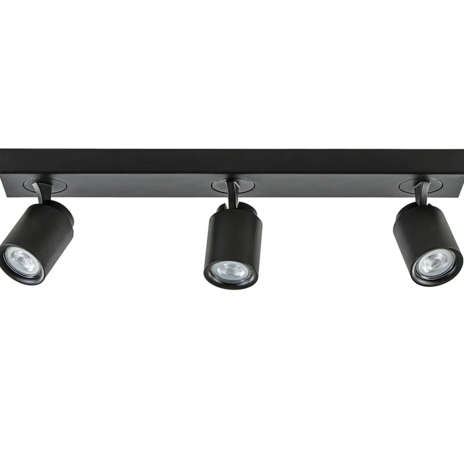 Plafondspot Razza 3L balk zwart gu10>Straluma Clearance