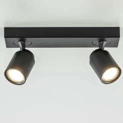 Plafondspot Razza 2L balk zwart gu10>Straluma Hot