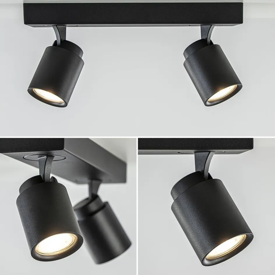 Plafondspot Razza 2L balk zwart gu10>Straluma Hot