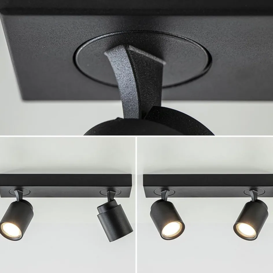 Plafondspot Razza 2L balk zwart gu10>Straluma Hot