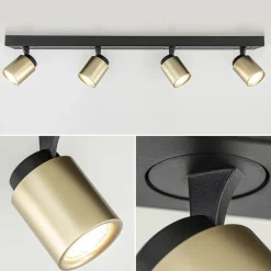 Plafondspot Razza 4L balk zwart/matgoud></noscript>Straluma Outlet