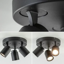 Plafondspot Razza 3l rond zwart gu10></noscript>Straluma Hot