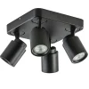 Plafondspot Razza 4L vierkant zwart gu10>Straluma Discount